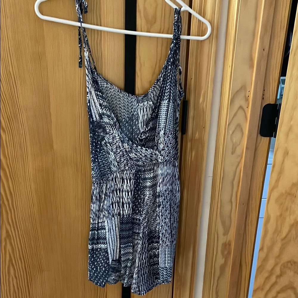 BCBGMaxAzria Monochrome Textured Romper